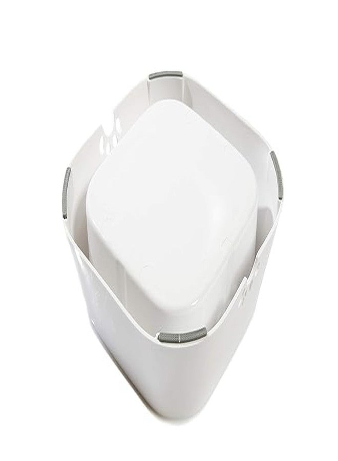 GETZET Dog Water Bowl Slow Feeder No-Spill Pet Water Bowl Vehicle Carried Splash Free for Cats Pets, Floating Disk Travel Outdoor Indoor Dispenser for Dogs, Cats (White) - Image 2